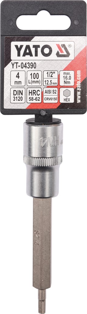 1/2'' 4MM L100MM ŠESTIHRANNÝ KLÍČ