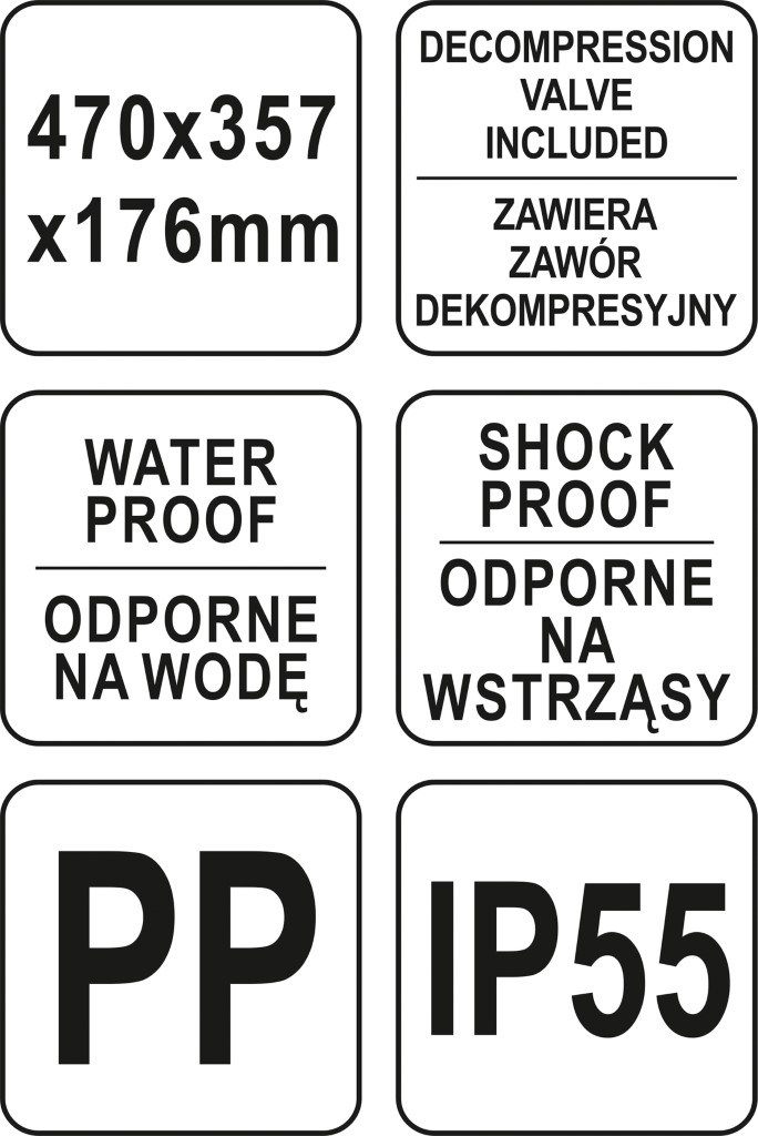 HERMETICKÝ KUFŘÍK NA NÁŘADÍ 470X357X176 MM