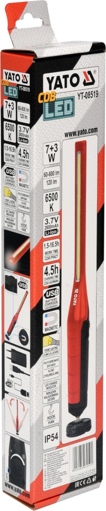 DÍLNÍ LAMPY 7 W COB, 600 LM + 120 LM