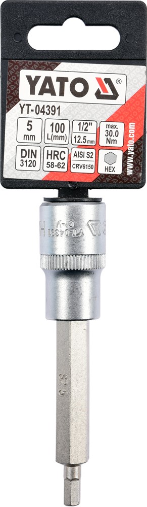 1/2'' Šestihranný klíč 5 mm L100 mm