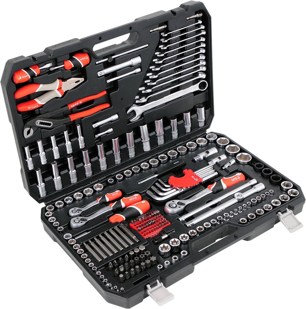 Sada nástrčných kľúčov YATO YT-38941, 1/4" – 3/8" – 1/2", 225 dielov
