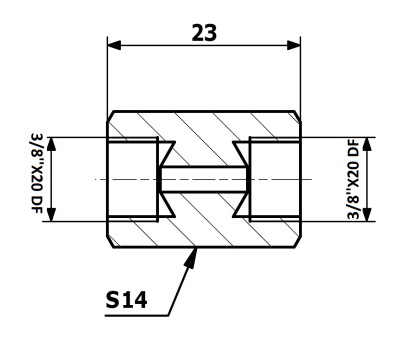 Bromsrörskoppling invändig 3/8x20 DF – invändig 3/8x20 DF 84-35