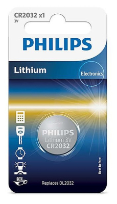 Knappcellsbatteri Philips CR2032 Blisterpack 1ST minsta best 10 CR2032/01B