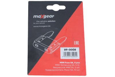 Säkring MAXGEAR 5 A förpackning om 5 ST beige 89-0008