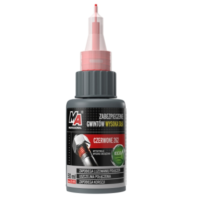 ZABEZPEČENÍ ZÁVITŮ SILNÝ ČERVENÝ 50ML DO +149°C / PROFESSIONAL