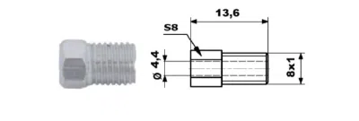 Bromsrörsnippel 8x1 KON.TYP67