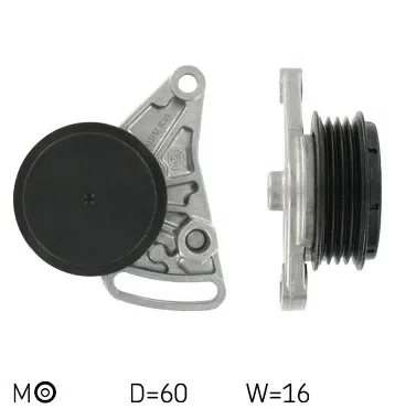 Remsträckare, flerspårsrem SKF VKM 31059