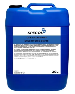OLEJ SPECOL 0W16 20L SPEC HYBRID