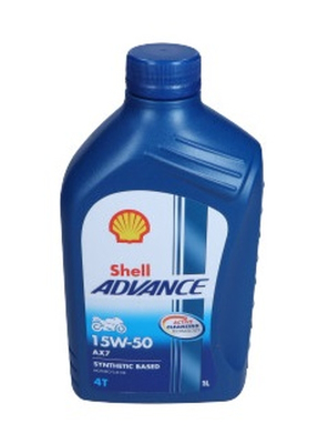 Motorolja Shell 15W50 1L AX7 4T ADVANCE 550053817