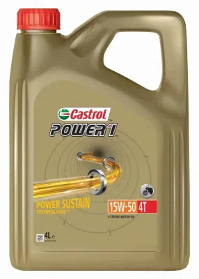 Motorolja Castrol 15W50 4L POWER 1 4T PÓŁSYNT./MOTOCYKLE 15F589