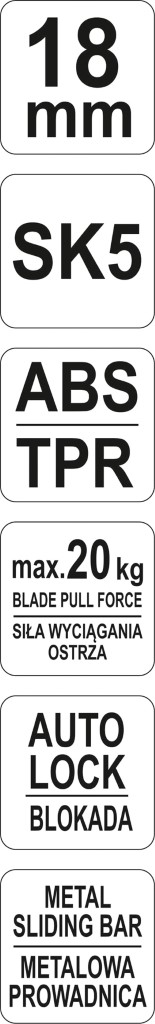 Odlamovací nôž YATO YATYT-75071 18 mm