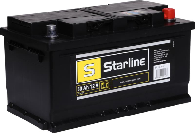 AKUMULATOR 80AH/740A  +P 12V  315X175X175 SZT STARLINE  SLEA