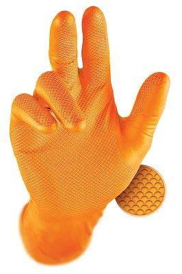 Nitrilhandskar Skydd GRIPPAZ 246 Large – Orange – 50 st