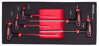 Insexnyckelsats ROOKS med Handtag Hex 5 delar OK-01.3104