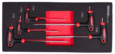 Insexnyckelsats ROOKS med Handtag Hex 5 delar OK-01.3104