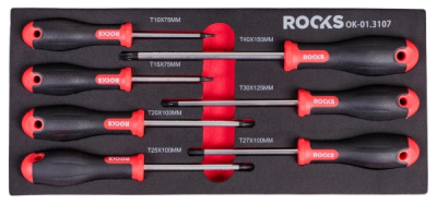 Skruvmejselsats ROOKS Torx 7 delar OK-01.3107