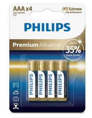 Batérie Philips Alkalické AAA 4x