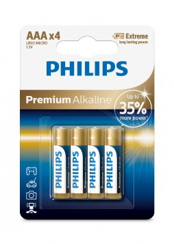 Batérie Philips Alkalické AAA 4x