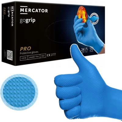 Nitrilhandskar pudderfria GoGrip blå (50 st) strl L DIAGNOSTIC RP30063004