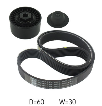Flerspårsremssats SKF VKMA 36057