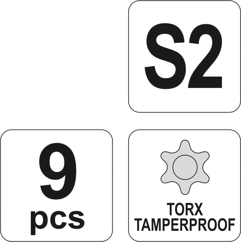 9DÍLNÁ SADA TORX KLÍČŮ