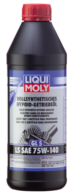 Olej do prevodovky LIQUI MOLY Vollsynthetisches Hypoid-Getriebeöl (GL5) LS SAE 75W-140 4421