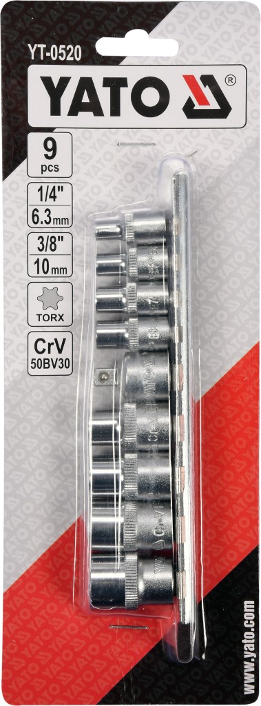 TORX C.V. NÁSTROJE S NÁSTAVCEM E5-E16 9 KS.