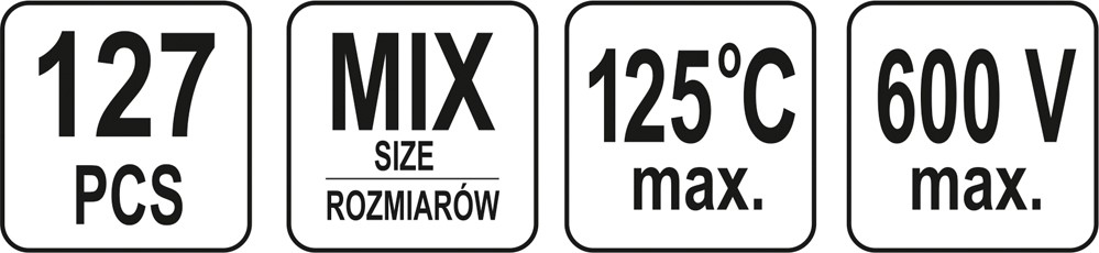 SADA TEPLEM SMRŠŤOVATELNÝCH OBALŮ 127 KS MIX