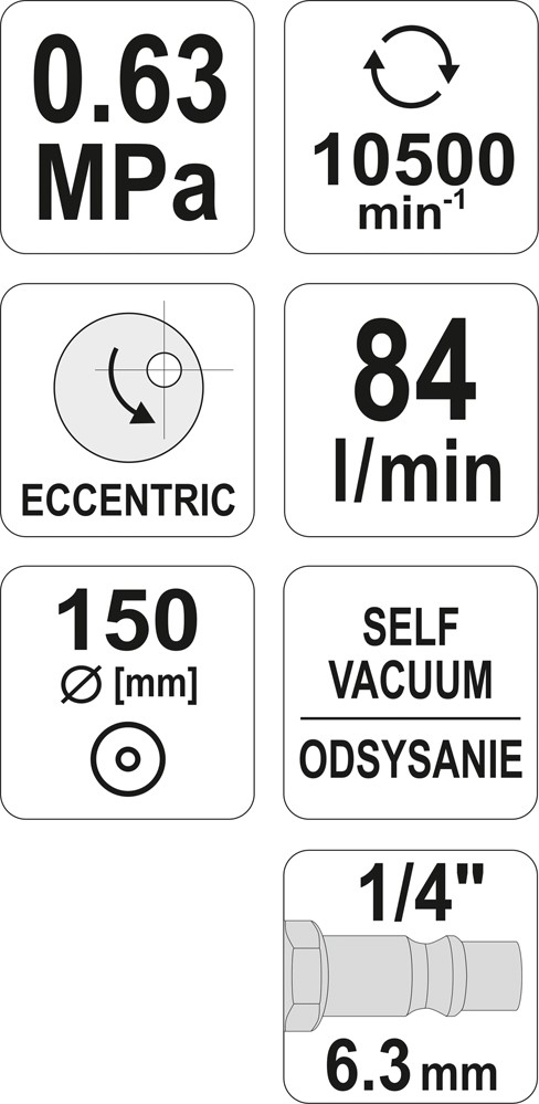 5MM PNEUMATICKÁ EXCENTRICKÁ BRUSKA