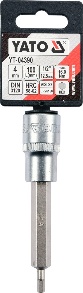1/2'' 4MM L100MM ŠESTIHRANNÝ KLÍČ