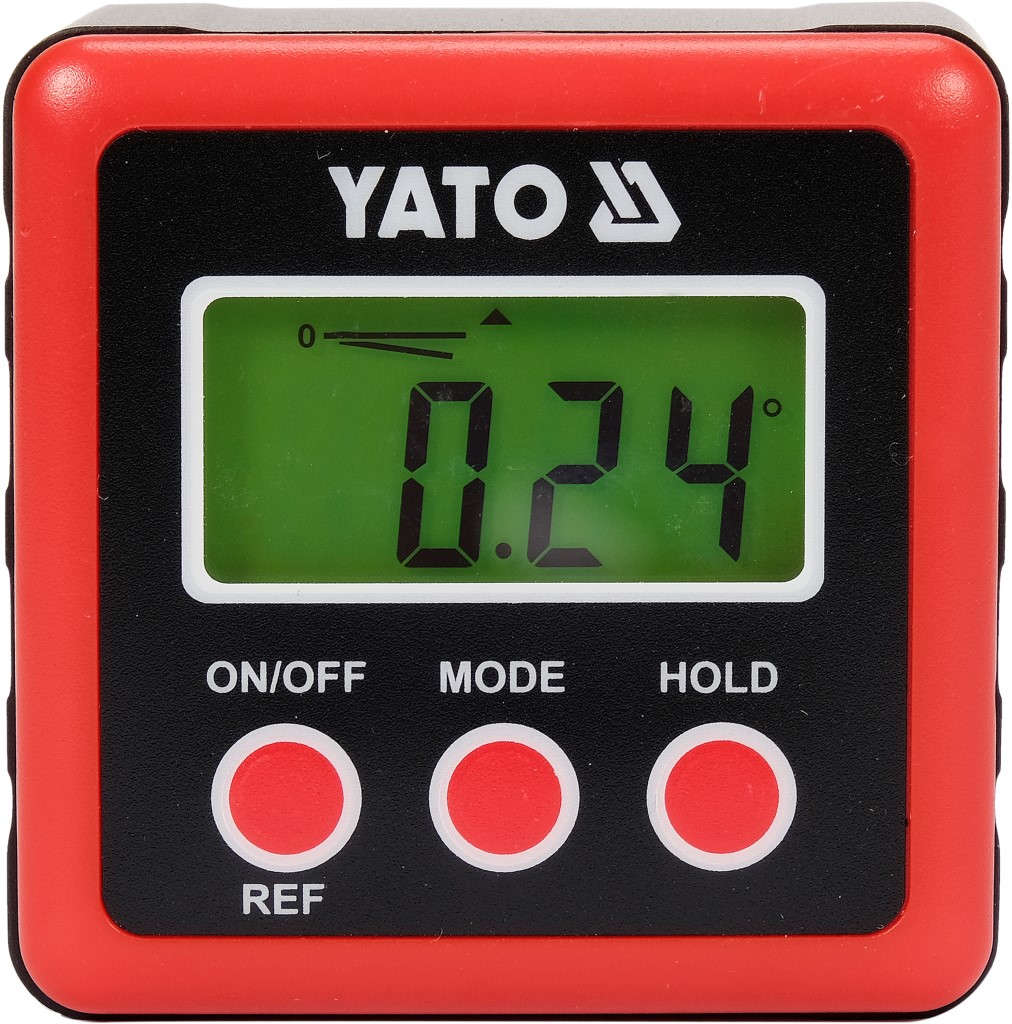ELEKTRONICKÝ ÚHLOMĚR S MAGNETEM, INKLINOMETR