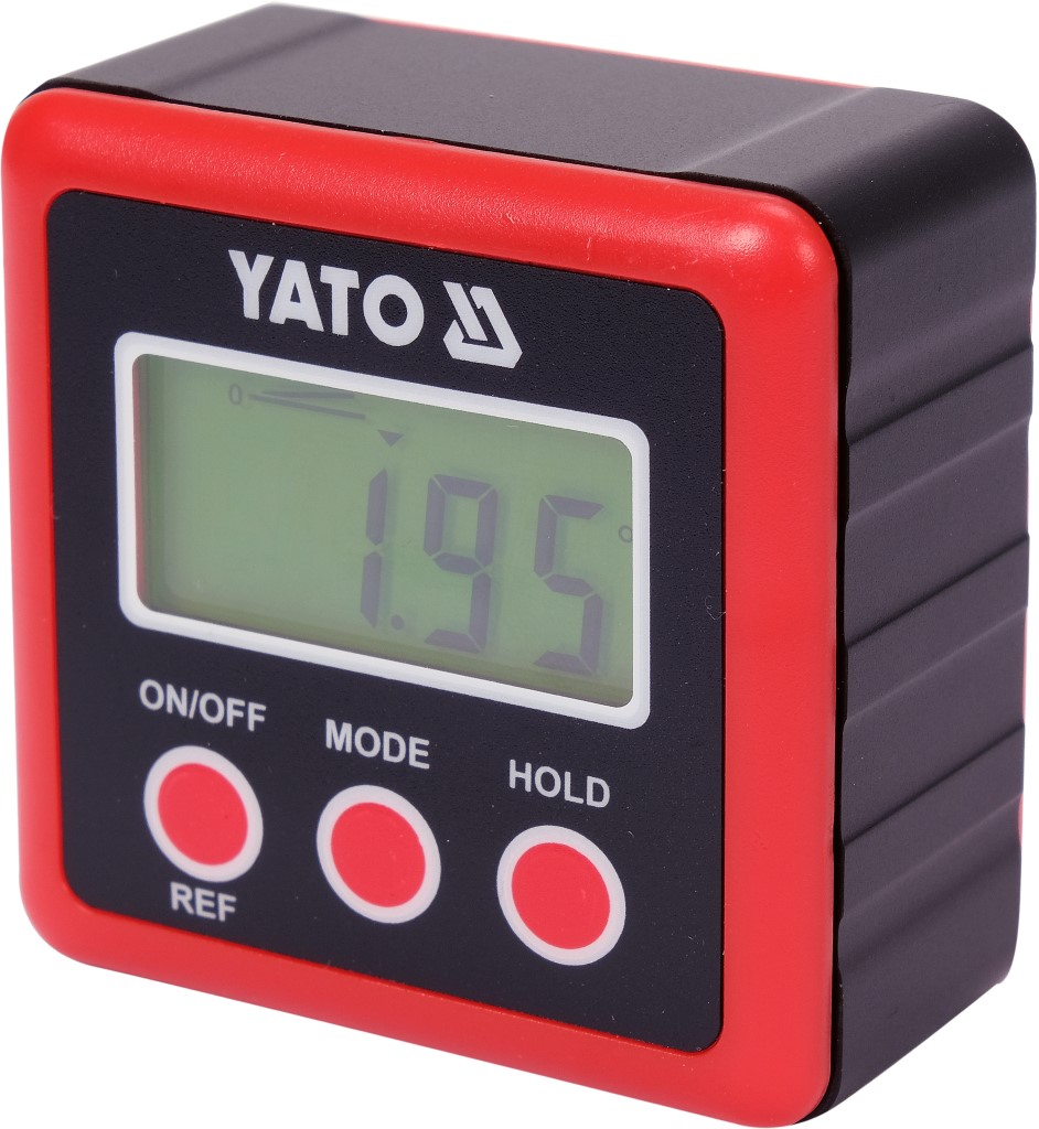 ELEKTRONICKÝ ÚHLOMĚR S MAGNETEM, INKLINOMETR